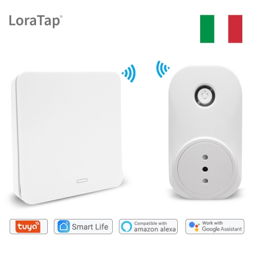 Wifi Socket Tuya Smart Life IT Italian Plug Voice Control Google Home Alexa Echo Wireless Switch Remote Control No Battery Needed