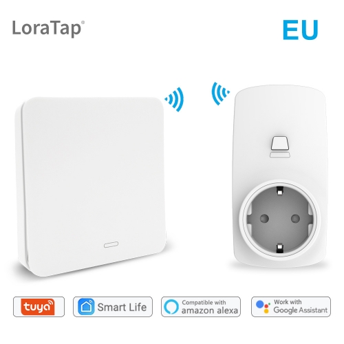 Wifi Socket Tuya Smart Life EU Plug Voice Control Google Home Alexa Echo Wireless Switch Remote Control No Battery Needed