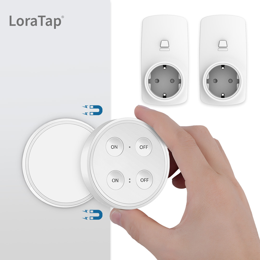 LoraTap Mini Remote Control Outlet Plug Adapter Remote, 656ft Range  Wireless For