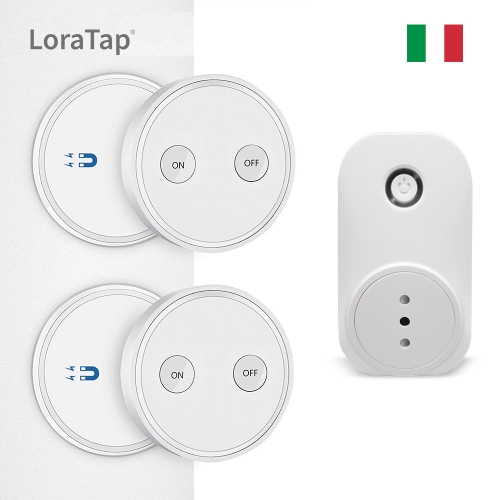 LoraTap Remote Control Socket with Remote Control, Electrical Plug with Wireless Switch 200m Remote Control On / Off for Appliances, No WiFi