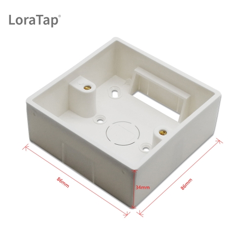 86*86mm Wall Mounted Junction Box for Curtain Blind Switch White Color Installation Box for LoraTap WiFi Curtain Switch