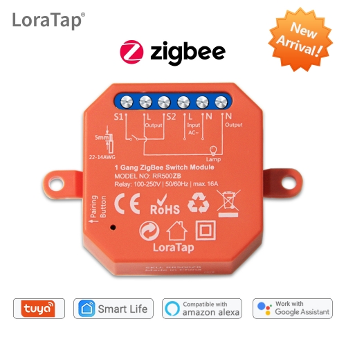 Tuya Smart ZigBee 3.0 Relay 16A DIY Module for Light and Device ON OFF App Remote Control Timer Support Google Home Alexa Zigbee2MQTT