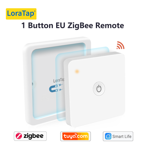 Tuya ZigBee 3.0 Wireless EU 1 Gang Remote Control Switch Compatible with Smart Life Home Assistant Zigbee2MQTT DIY