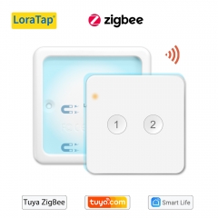 Tuya ZigBee 3.0 Wireless EU 2 Gang Remote Control Switch Compatible with Smart Life Home Assistant Zigbee2MQTT DIY